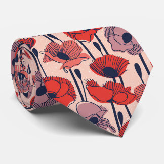 Fält i poppies // modern linjekontur för vilda blo slips