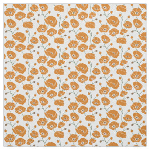 Fält i Poppies-orangen Tyg