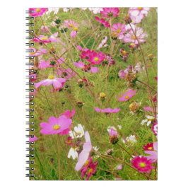 Fält i Rosa Flowers Anteckningsbok