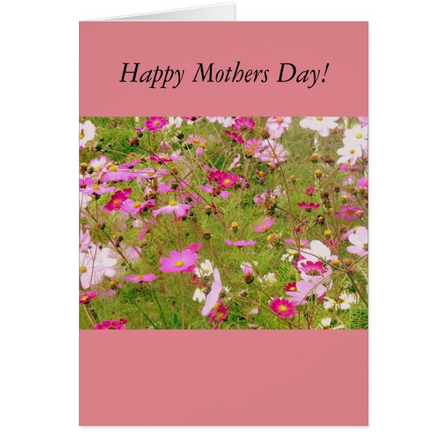 Fält i Rosa Flowers Hälsningskort (Framsidan)