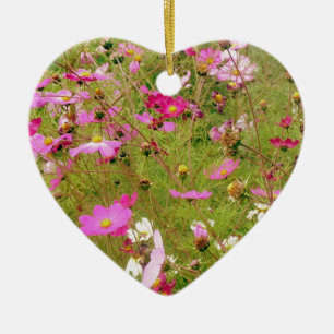 Fält i Rosa Flowers Julgransprydnad Keramik
