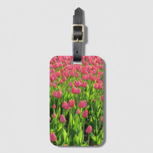Fält i Rosa Tulips Bagagebricka