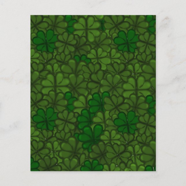 Fält i Shamrocks Digital Art Mönster St Patricks (Framsida)