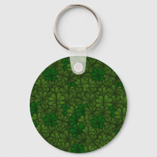 Fält i Shamrocks Digital Art Mönster St Patricks Nyckelring