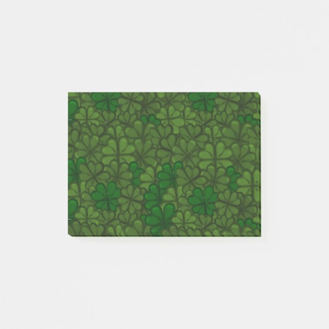 Fält i Shamrocks Digital Art Mönster St Patricks Post-it Block (Framsida)