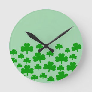Fält i Shamrocks Rund Klocka