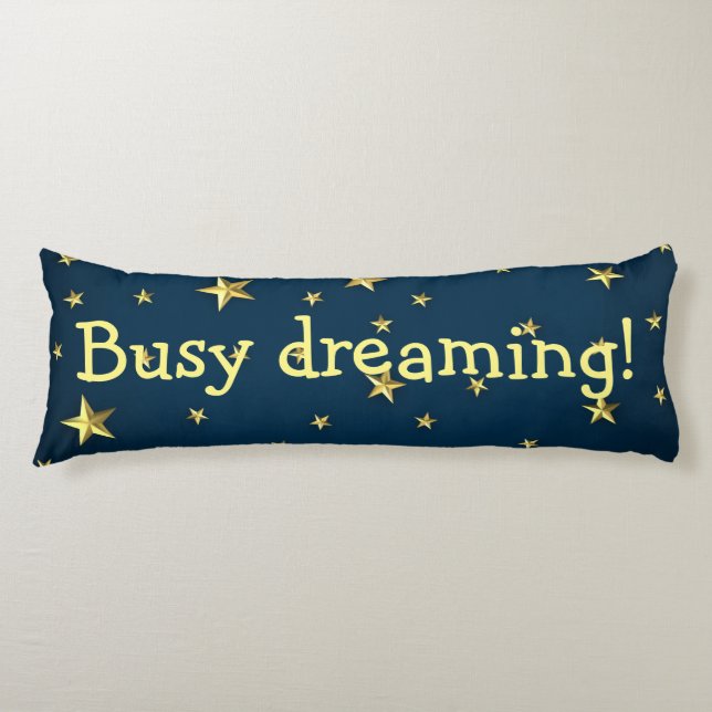 Fält i Stars på Deep Midnight Blå himmel Kroppskudde (Framsidan)