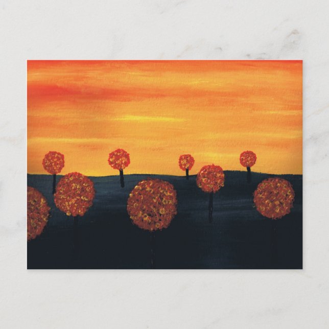 Fält i Träd Vykort (Framsida)