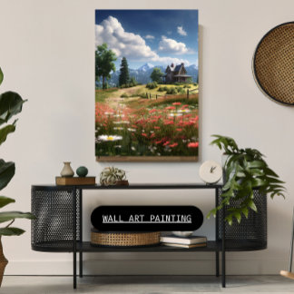 Fält i Vild Flowers Canvas Art