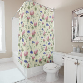 Fält i Vild Flowers Shower Curtain
