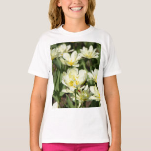 Fält i vita tulpanfoto t shirt