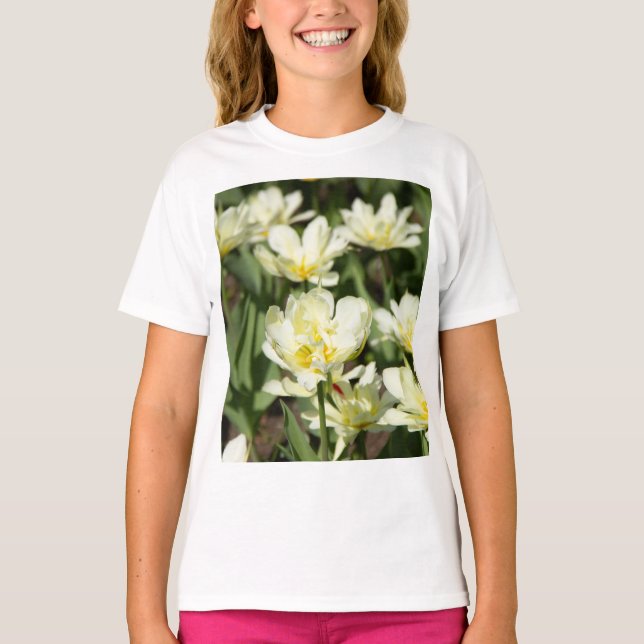 Fält i vita tulpanfoto t shirt (Framsida)