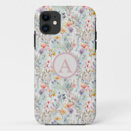 Fält i Wildblommor Anpassade iPhone 11 Fodral