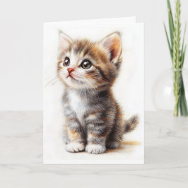 Falt kort Kittens, lägg till text, katt hälsning