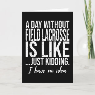 Fält Lacrosse rolig sportgåva Kort