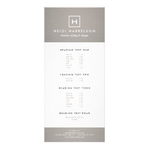 FÄLT LOGOTYP MED DIN INITIAL/ MONOGRAM på GRÅTT LI Reklamkort