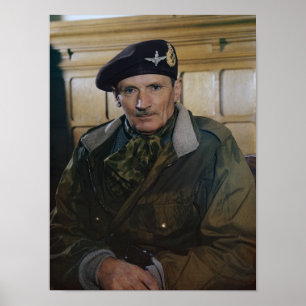 Fält Marshal Herr Bernard Montgomery - WW2 - 1944 Poster