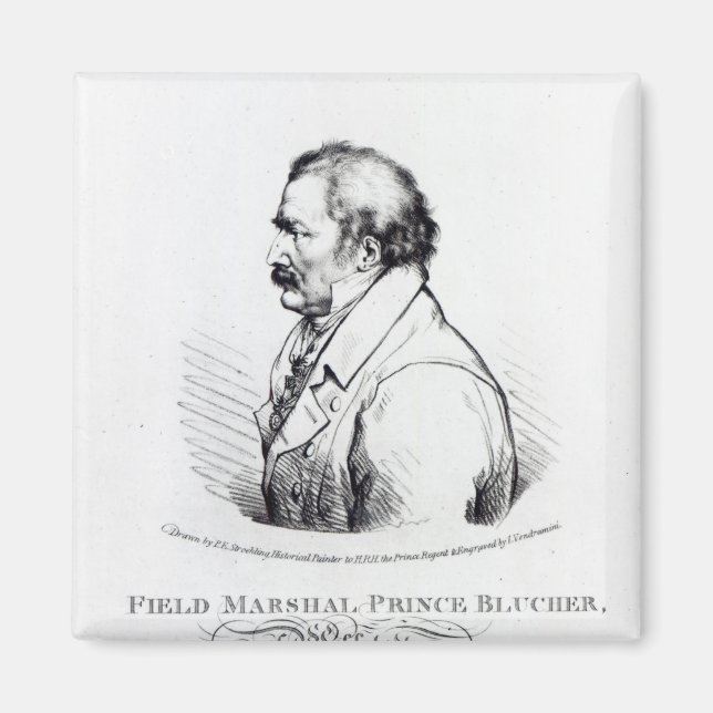 Fält Marshal Prince Blucher of Wahlstadt Magnet (Framsidan)