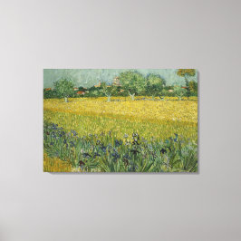 Fält med blommor nära Arles Canvas