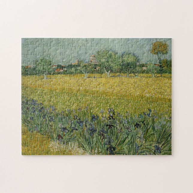 Fält med blommor nära Arles Puzzle Pussel (Horisontell)