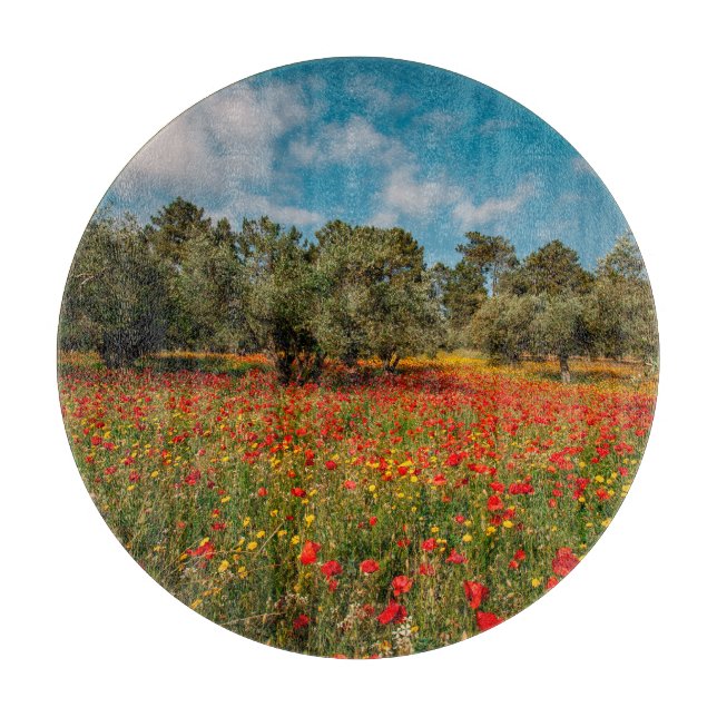 fält med blommor och träd (Framsidan)