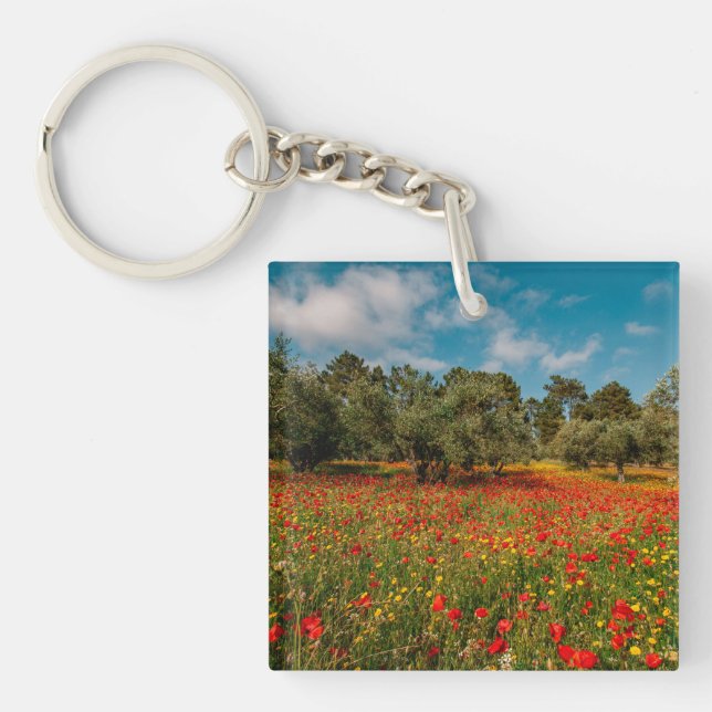 fält med blommor och träd (Framsidan)