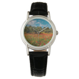 fält med blommor och träd armbandsur