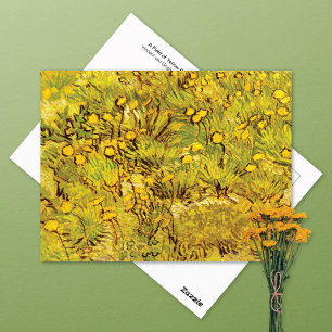 Fält med gula blommor Vincent van Gogh Vykort