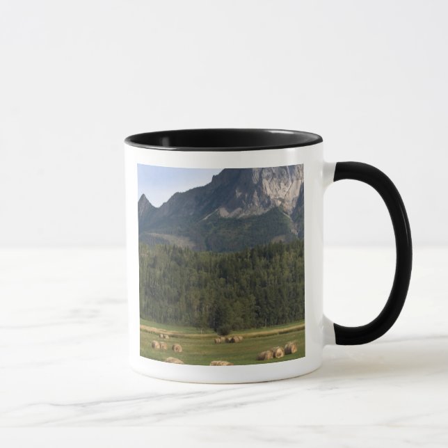 Fält med höbalar, Alberta, Kanada Mugg (Höger)