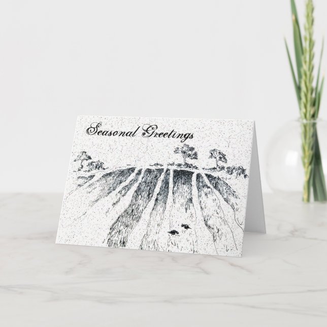 Fält med Kråkor av Alexandra Cook alias Linandara Helgkort (Framsida)