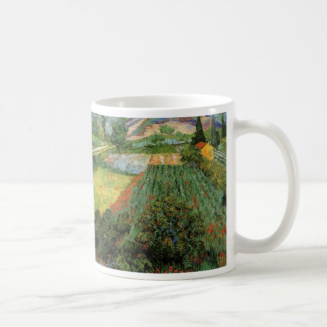 Fält med Poppies från Vincent van Gogh Kaffemugg (Höger)