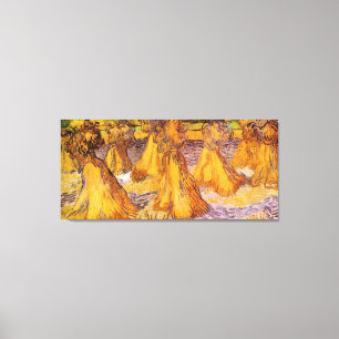 Fält med säckar av vete av Van Gogh. Canvastryck