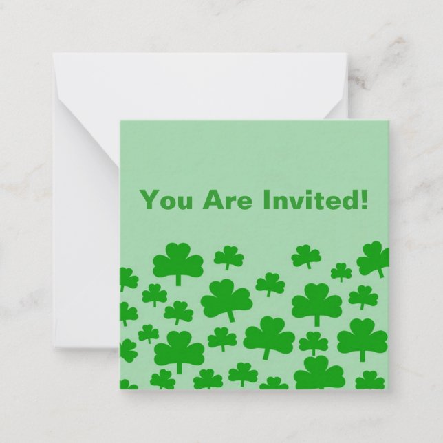 Fält med Shamrock Kort (Framsida)