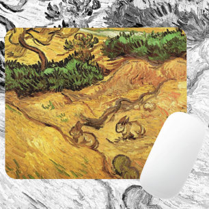 Fält med två kaniner av Vincent van Gogh Musmatta