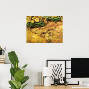 Fält med två kaniner av Vincent van Gogh Poster