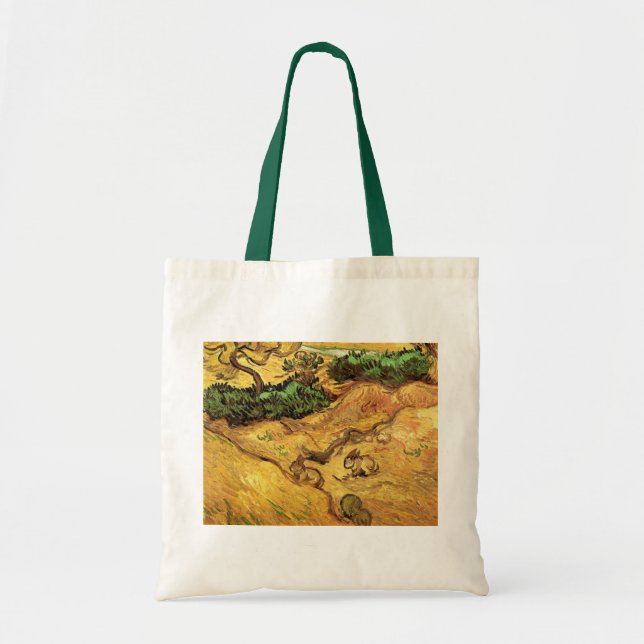 Fält med två kaniner av Vincent van Gogh Tygkasse (Framsidan)