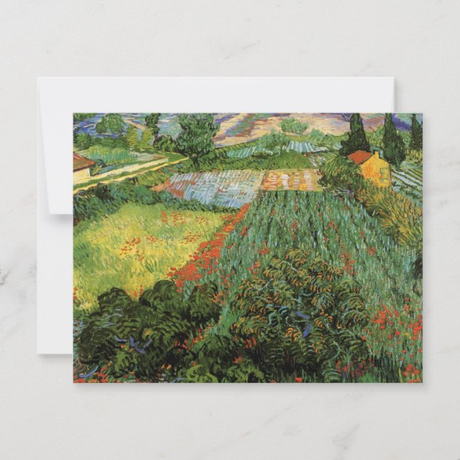 Fält med vallmo av Vincent van Gogh (Framsida)