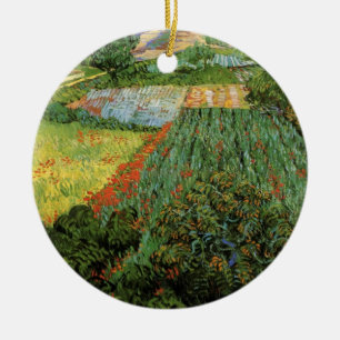 Fält med vallmo av Vincent van Gogh Julgransprydnad Keramik