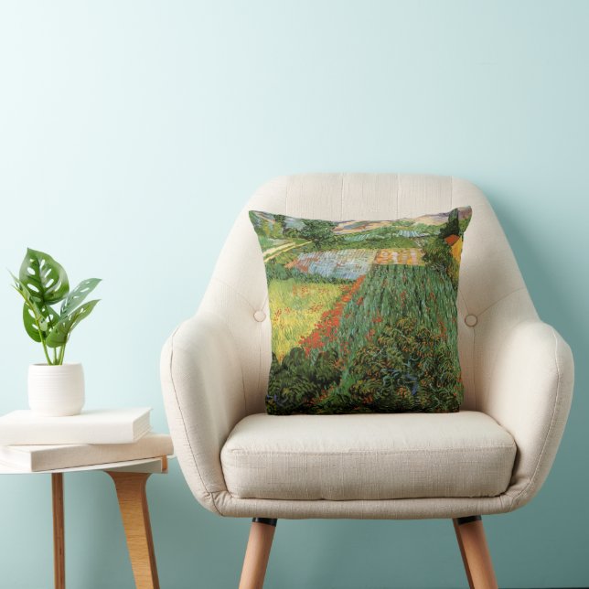 Fält med vallmo av Vincent van Gogh Kudde (Stol)