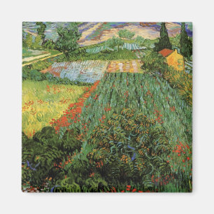 Fält med vallmo av Vincent van Gogh Magnet