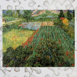 Fält med vallmo av Vincent van Gogh Pussel