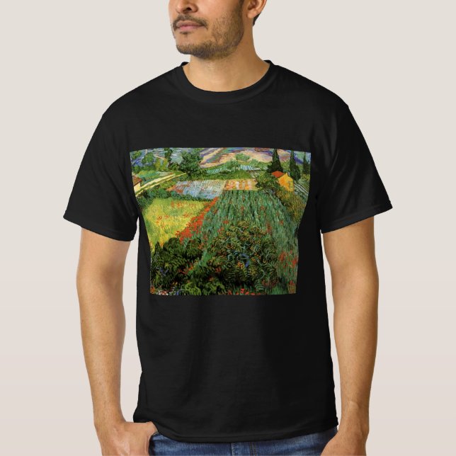 Fält med vallmo av Vincent van Gogh T Shirt (Framsida)