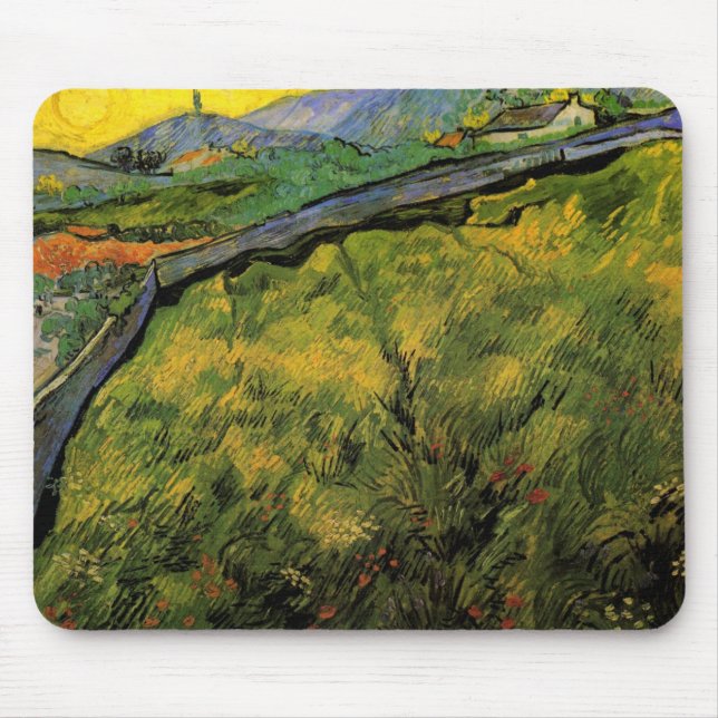 Fält med vårvete, soluppgång av Vincent van Gogh Musmatta (Framsidan)