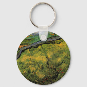Fält med vårvete, soluppgång av Vincent van Gogh Nyckelring