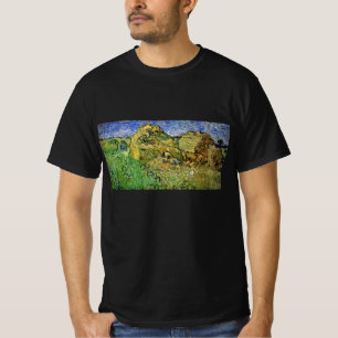 Fält med vete-stackar av Vincent van Gogh T Shirt
