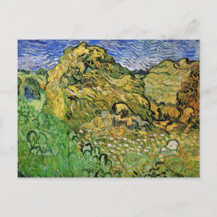 Fält med vete-stackar av Vincent van Gogh Vykort