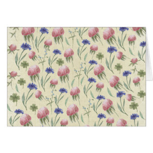 Fält med vilda blommor hälsningskort