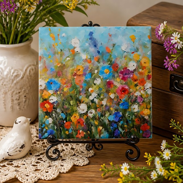 Fält med vildblommor kakelplatta (Skapare uppladdad)