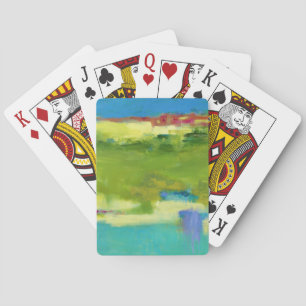 Fält Notes - Abstrakt Grönt Art Casinokort