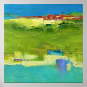 Fält Notes - Abstrakt Grönt Art Poster